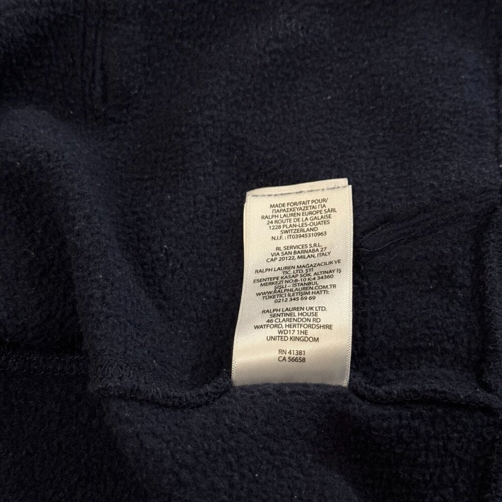 Polo Ralph Lauren Unisex Kids Navy Blue Full Zip Hooded Sweatshirt Size 6 120/60 - Picture 13 of 15